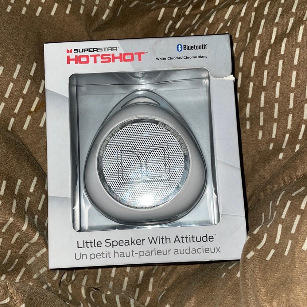 Monster Superstar Hotshot Bluetooth Speaker White/Chrome